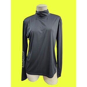 ALK Women's Large Ski-Doo Team Black Long Sleeve Slinky Turtleneck Pullover EUC